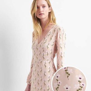 NWOT Gap long sleeve pink floral dress size 10